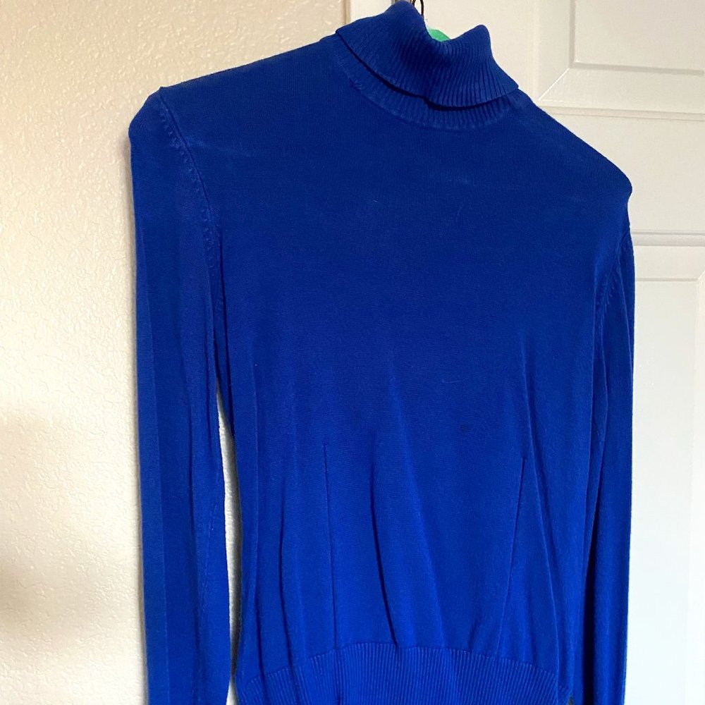 Tribal Blue Turtleneck Medium